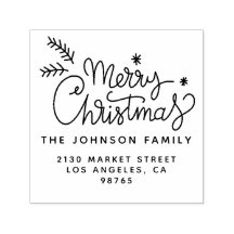 メリークリスマスファミリー名差出人住所