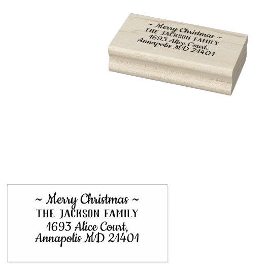 メリークリスマスファミリー名 ラバースタンプ (押印)