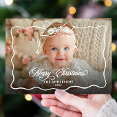 メリークリスマスファミリー名&写真 シーズンカード