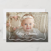 メリークリスマスファミリー名&写真 シーズンカード (正面)