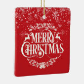 メリークリスマスファミリー定義スクリプエレガントト セラミックオーナメント (右)