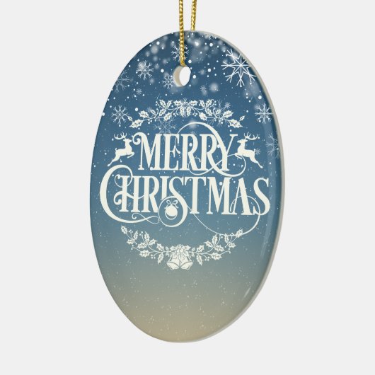 メリークリスマスファミリー定義ホリデー セラミックオーナメント (左)