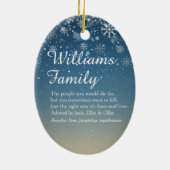 メリークリスマスファミリー定義ホリデー セラミックオーナメント (裏面)