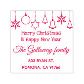 メリークリスマスファミリー差出人住所 セルフインキングスタンプ (デザイン)