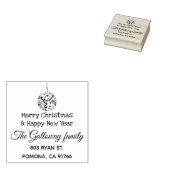 メリークリスマスファミリー差出人住所 ラバースタンプ (押印)