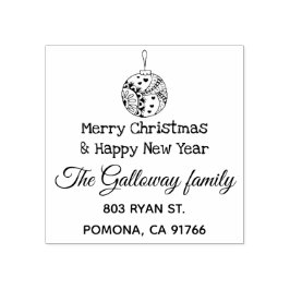 メリークリスマスファミリー差出人住所 ラバースタンプ