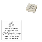 メリークリスマスファミリー差出人住所 ラバースタンプ (押印)