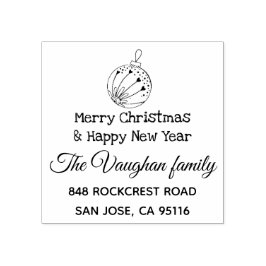 メリークリスマスファミリー差出人住所 ラバースタンプ