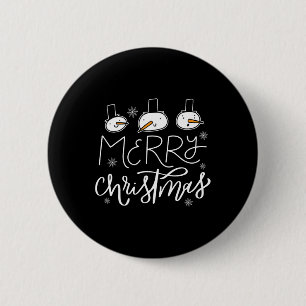 メリークリスマスファミリー雪だるまクリスマスメンズクリスマス 缶バッジ