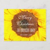 メリークリスマスファミリー2018年12月ひまわり シーズンポストカード (正面)