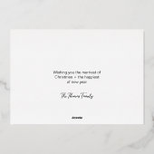 メリークリスマスファミリー3フォトグリッド金ゴールド 箔シーズンカード (裏面)