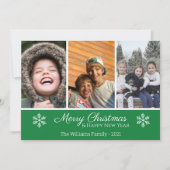 メリークリスマスファミリー3フォトスノーフレーク (正面)