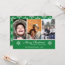 メリークリスマスファミリー3フォトスノーフレーク