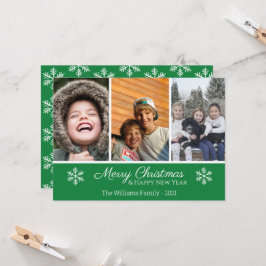 メリークリスマスファミリー3フォトスノーフレーク