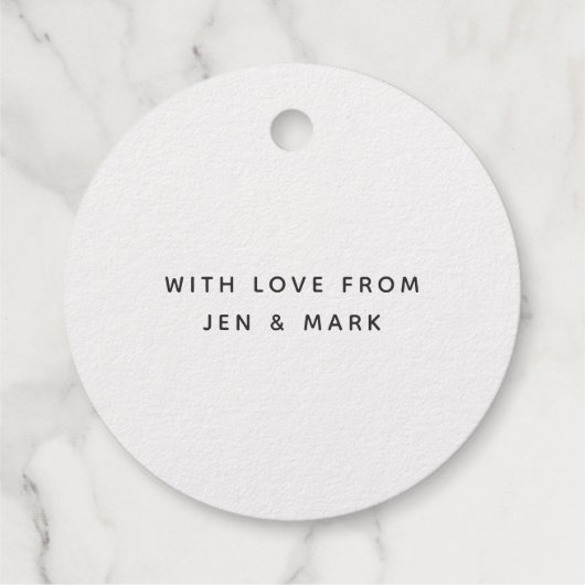 メリークリスマスファンシーフォントシルバーフォイルラウンドギフト フェイバータグ (裏面)