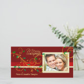 メリークリスマスファンシー・ホリデー・フォト・カード シーズンカード (スタンド正面)