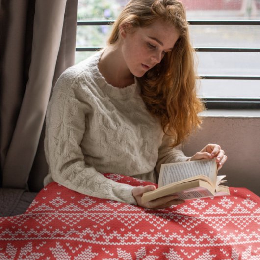 メリークリスマスフェア赤白 スローブランケット