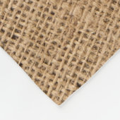 メリークリスマスフェイクのテクスチャーBurlap フリースブランケット (角)