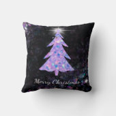 メリークリスマスフェイクグリッタークリスマスツリー、スター クッション (裏面)