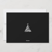 メリークリスマスフェイクシルバー・フォイルとブラック シーズンカード (裏面)