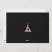 メリークリスマスフェイクバラゴールドフォイルとブラック シーズンカード (裏面)