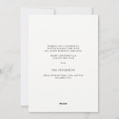 メリークリスマスフェイク金ゴールドのスクリプト写真 シーズンカード (裏面)