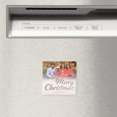 メリークリスマスフェイク金ゴールドグリッターフルフォト名 マグネット (インサイチュ (食洗機))