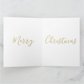 メリークリスマスフェイク金ゴールドスターのホリデーツリー カード (内部)