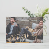 メリークリスマスフェイク金ゴールドホリデーカード シーズンカード (スタンド正面)