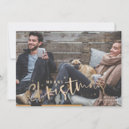 メリークリスマスフェイク金ゴールドホリデーカード シーズンカード