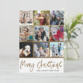 メリークリスマスフェイク金ゴールド数々の写真 シーズンカード (スタンド正面)