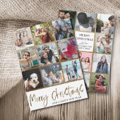 メリークリスマスフェイク金ゴールド数々の写真 シーズンカード