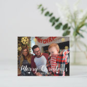 メリークリスマスフェイク金ゴールド雪 シーズンポストカード (スタンド正面)