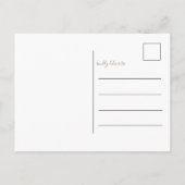 メリークリスマスフェイク金ゴールド3写真クリスマス ポストカード (裏面)