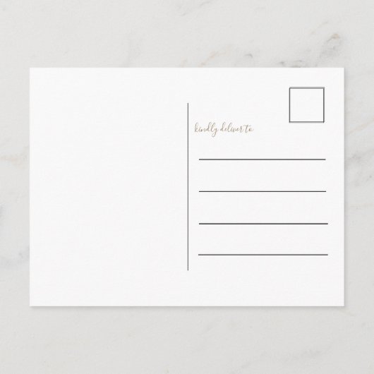 メリークリスマスフェイク金ゴールド3写真クリスマス ポストカード (裏面)