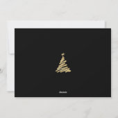 メリークリスマスフェイク金箔とブラック シーズンカード (裏面)