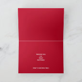 メリークリスマスフェイク金箔と赤 シーズンカード (内部)