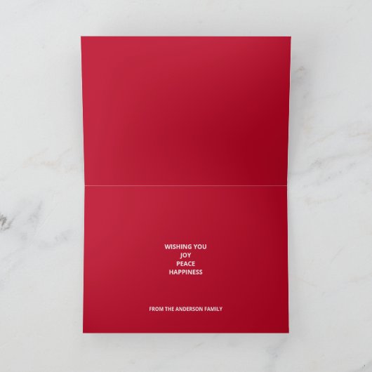 メリークリスマスフェイク金箔と赤 シーズンカード (内部)