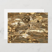 メリークリスマスフェイク金箔エンジェルエレガントズ シーズンポストカード (正面/裏面)