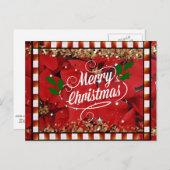 メリークリスマスフェスティバルクリスマスグリーティング ポストカード (正面/裏面)