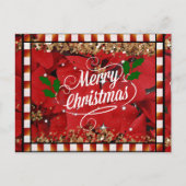 メリークリスマスフェスティバルクリスマスグリーティング ポストカード (正面)