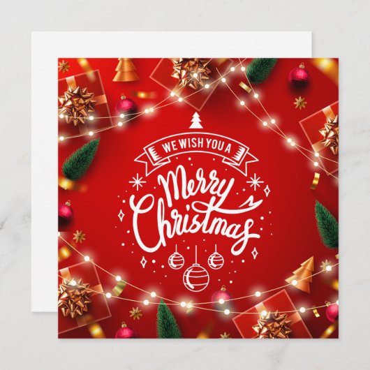 メリークリスマスフェスティバルクリスマスデコレーション シーズンカード (正面/裏面)