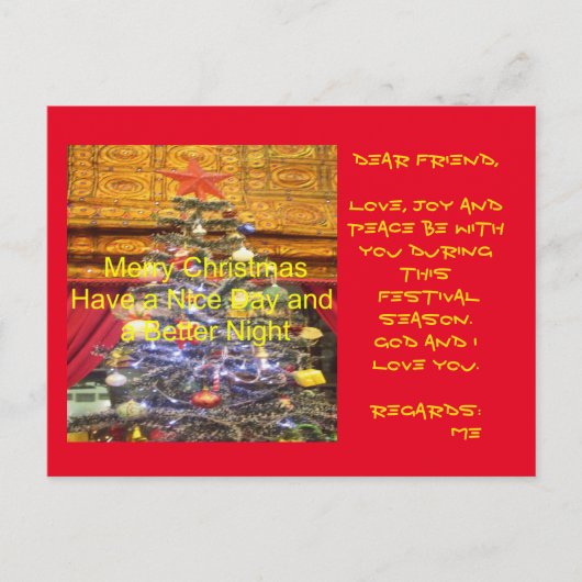 メリークリスマスフェスティバルシーズンカード シーズンポストカード (正面)