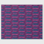 メリークリスマスフェスティバルダークバックグランドシームレス ラッピングペーパー (フラット)