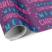 メリークリスマスフェスティバルダークバックグランドシームレス ラッピングペーパー (ロールコーナー)