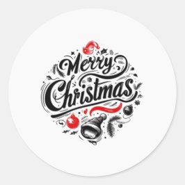 「メリークリスマスフェスティバルデザイン」 ラウンドシール