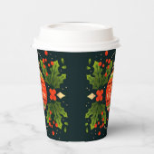 メリークリスマスフェスティバルバウブルフローラホリー 紙コップ (左)