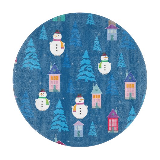 メリークリスマスフェスティバルパターンデザイン カッティングボード (正面)