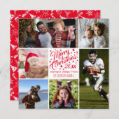 メリークリスマスフェスティバルファミリーフォトコラージュ シーズンカード (正面/裏面)