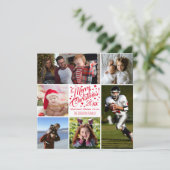 メリークリスマスフェスティバルファミリーフォトコラージュ シーズンカード (スタンド正面)